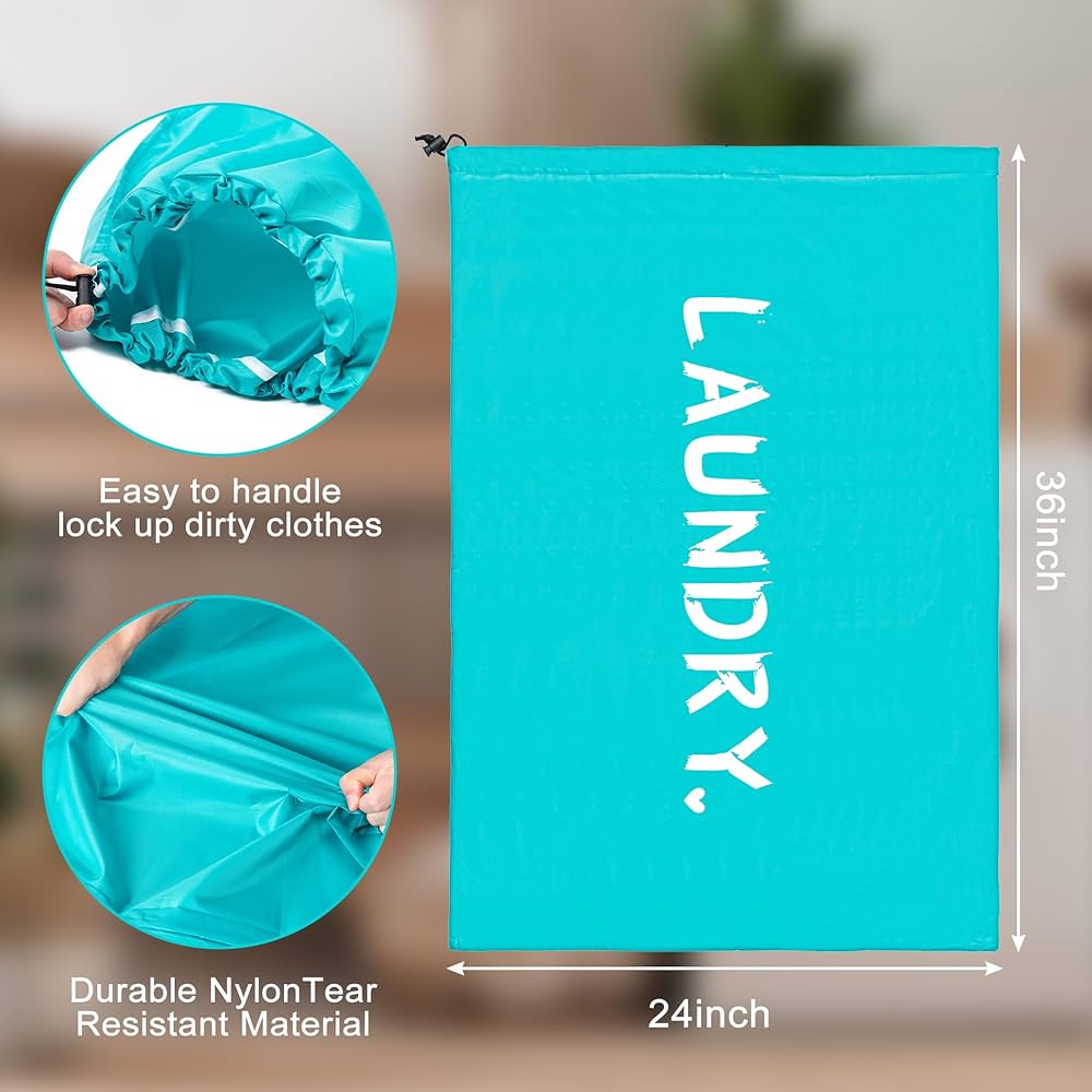 Amazon.com: 2 Pack XL Travel Laundry Bag, Machine Washable